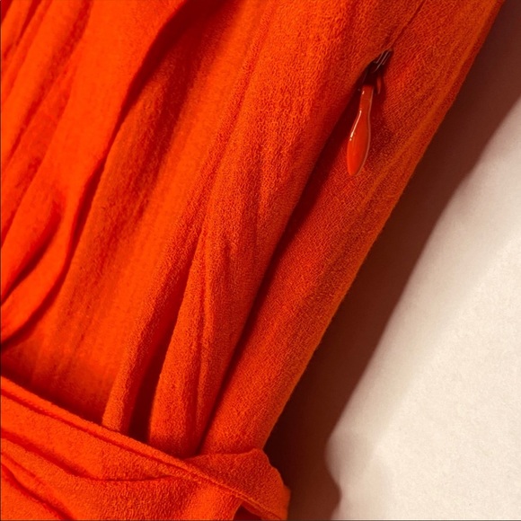 Orange V- neck J. Crew dress - Picture 3 of 3